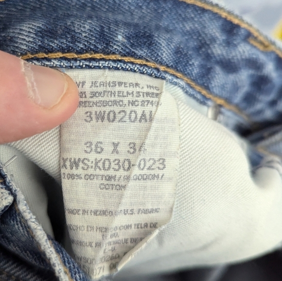 Y2K Riggs by wrangler Workwear rugged utility work carpenter denim jeans 36x34 - Picture 9 of 9